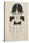 Portrait from a book of fifty drawings, 1899 drawing-Aubrey Beardsley-Stretched Canvas
