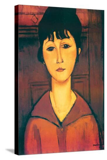 Portrait Girl-Amedeo Modigliani-Stretched Canvas
