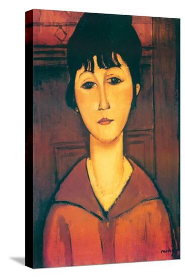 Portrait Girl-Amedeo Modigliani-Stretched Canvas
