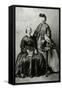 Portrait Group of Two Ladies and Bird-Thomas Fall-Framed Stretched Canvas