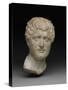 Portrait Head of a Man, C.A.D. 130-145 (Marble)-Roman-Stretched Canvas