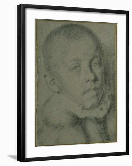 Portrait-Head of a Young Boy-Annibale Carracci-Framed Giclee Print