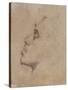 Portrait Head of Dante Gabriel Rossetti (1828-82)-John Everett Millais-Stretched Canvas