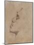 Portrait Head of Dante Gabriel Rossetti (1828-82)-John Everett Millais-Mounted Giclee Print