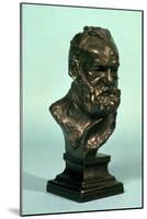 Portrait Head of Victor Hugo-Auguste Rodin-Mounted Giclee Print