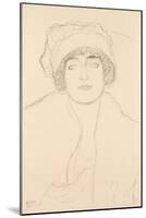 Portrait in a Hat, 1917-118-Gustav Klimt-Mounted Giclee Print