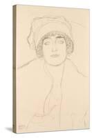 Portrait in a Hat, 1917-118-Gustav Klimt-Stretched Canvas