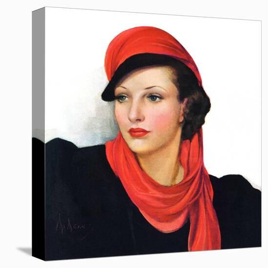 "Portrait in Black and Red,"January 7, 1939-Neysa Mcmein-Stretched Canvas