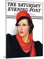 "Portrait in Black and Red," Saturday Evening Post Cover, January 7, 1939-Neysa Mcmein-Mounted Giclee Print