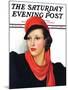 "Portrait in Black and Red," Saturday Evening Post Cover, January 7, 1939-Neysa Mcmein-Mounted Giclee Print
