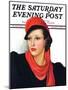 "Portrait in Black and Red," Saturday Evening Post Cover, January 7, 1939-Neysa Mcmein-Mounted Premium Giclee Print