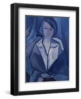 Portrait in Blue-Diana Ong-Framed Giclee Print