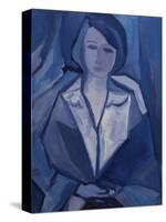 Portrait in Blue-Diana Ong-Stretched Canvas