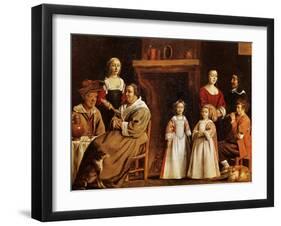 Portrait in Interior-Antoine Le Nain-Framed Giclee Print