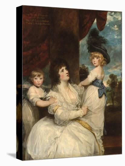 Portrait, Jane, Countess of Harrington, Sons, Viscount Petersham & Honorable Lincoln Stanhope, 1787-Joshua Reynolds-Stretched Canvas