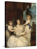 Portrait, Jane, Countess of Harrington, Sons, Viscount Petersham & Honorable Lincoln Stanhope, 1787-Joshua Reynolds-Stretched Canvas