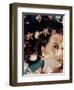 Portrait Layered with Flowers-Alaya Gadeh-Framed Photographic Print