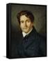 Portrait Leon Riesener-Eugene Delacroix-Framed Stretched Canvas