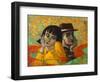 Portrait Lovers, Original Oil Painting on Canvas-Lilun-Framed Art Print