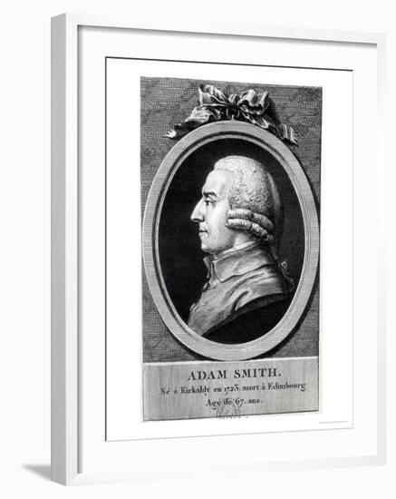 Portrait Medallion of Adam Smith-null-Framed Giclee Print