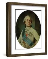 Portrait Medallion of Louis XVI (1754-93) 1775-Joseph Siffred Duplessis-Framed Giclee Print