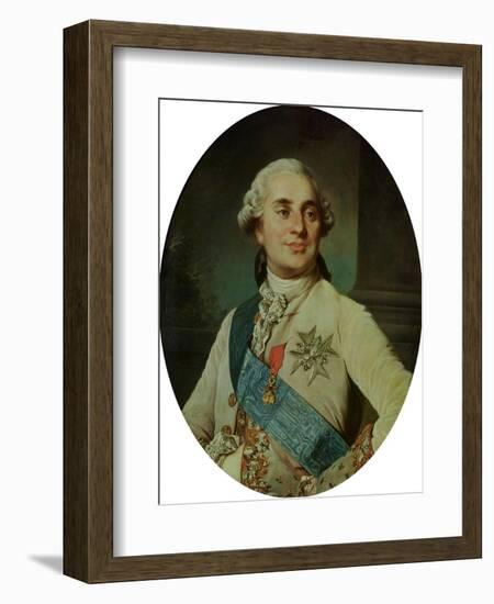 Portrait Medallion of Louis XVI (1754-93) 1775-Joseph Siffred Duplessis-Framed Giclee Print