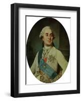 Portrait Medallion of Louis XVI (1754-93) 1775-Joseph Siffred Duplessis-Framed Giclee Print