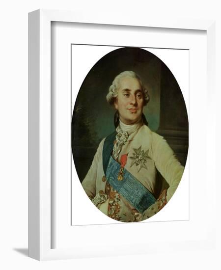 Portrait Medallion of Louis XVI (1754-93) 1775-Joseph Siffred Duplessis-Framed Giclee Print