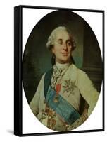 Portrait Medallion of Louis XVI (1754-93) 1775-Joseph Siffred Duplessis-Framed Stretched Canvas