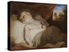 Portrait Miniature of 'A Child Asleep', after Joshua Reynolds-Samuel Shelley-Stretched Canvas