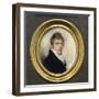 Portrait Miniature of Captain Jonathan Birch, Wearing Blue Coat and White Waistcoat, 1805-William Wood-Framed Giclee Print