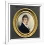 Portrait Miniature of Captain Jonathan Birch, Wearing Blue Coat and White Waistcoat, 1805-William Wood-Framed Giclee Print