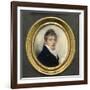 Portrait Miniature of Captain Jonathan Birch, Wearing Blue Coat and White Waistcoat, 1805-William Wood-Framed Giclee Print