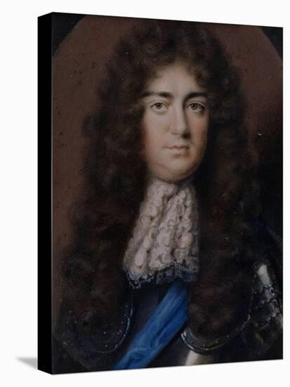 Portrait Miniature of Christopher Monck, 2nd Duke of Albermarle (1653-88) 1680-Peter Cross-Stretched Canvas