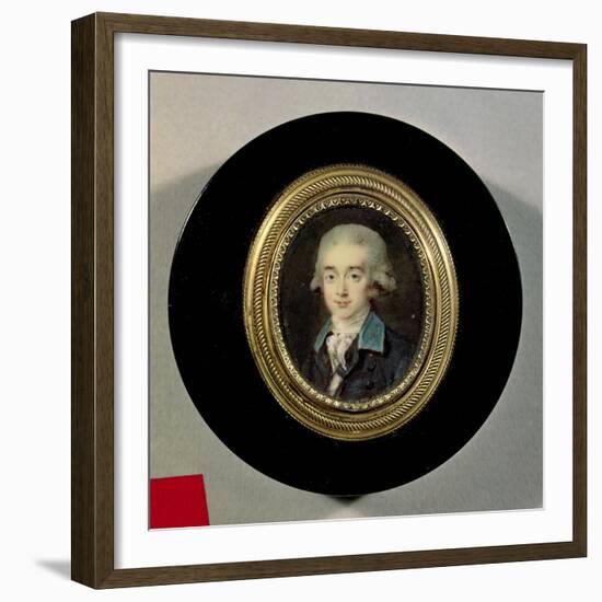 Portrait Miniature of Count Hans Axel Von Fersen (1755-1810)-Noel Halle-Framed Giclee Print