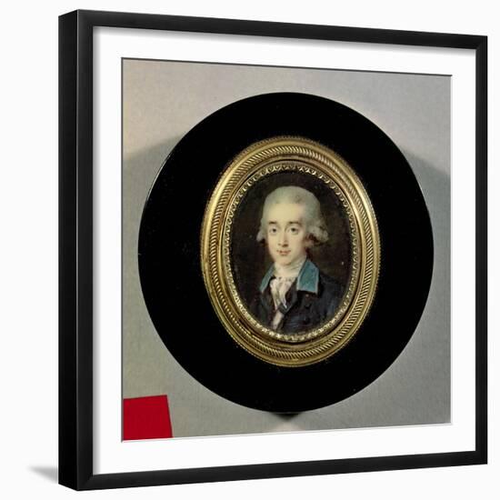 Portrait Miniature of Count Hans Axel Von Fersen (1755-1810)-Noel Halle-Framed Giclee Print