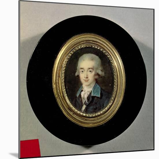 Portrait Miniature of Count Hans Axel Von Fersen (1755-1810)-Noel Halle-Mounted Giclee Print