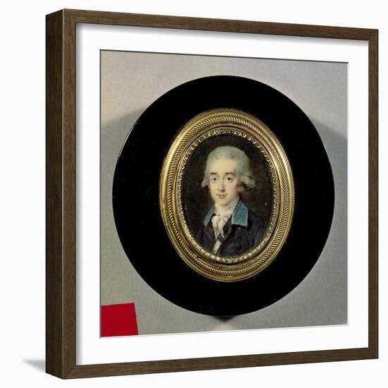 Portrait Miniature of Count Hans Axel Von Fersen (1755-1810)-Noel Halle-Framed Giclee Print