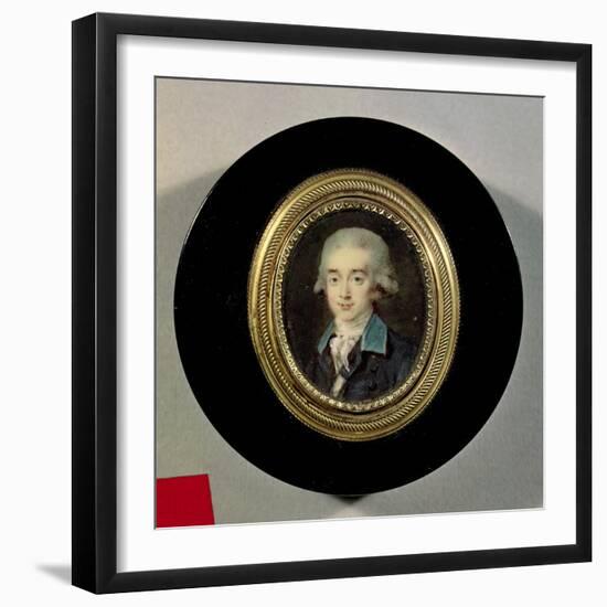 Portrait Miniature of Count Hans Axel Von Fersen (1755-1810)-Noel Halle-Framed Giclee Print