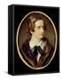 Portrait Miniature of John Keats (W/C on Ivory) (Detail of 67539)-null-Framed Stretched Canvas