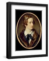 Portrait Miniature of John Keats (W/C on Ivory) (Detail of 67539)-null-Framed Giclee Print