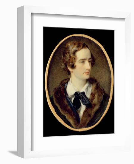 Portrait Miniature of John Keats (W/C on Ivory) (Detail of 67539)-null-Framed Giclee Print