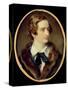 Portrait Miniature of John Keats (W/C on Ivory) (Detail of 67539)-null-Stretched Canvas