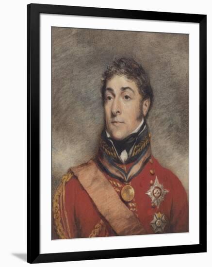 Portrait Miniature of Stapleton Cotton, 1st Viscount Combermere, C.1812-John Wright-Framed Premium Giclee Print