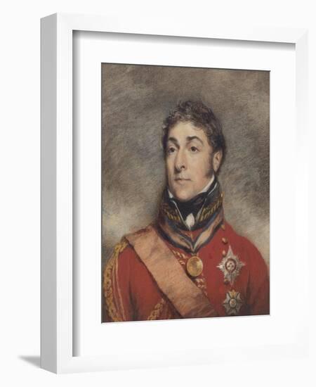 Portrait Miniature of Stapleton Cotton, 1st Viscount Combermere, C.1812-John Wright-Framed Giclee Print