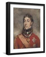 Portrait Miniature of Stapleton Cotton, 1st Viscount Combermere, C.1812-John Wright-Framed Giclee Print