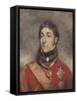 Portrait Miniature of Stapleton Cotton, 1st Viscount Combermere, C.1812-John Wright-Framed Stretched Canvas