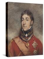 Portrait Miniature of Stapleton Cotton, 1st Viscount Combermere, C.1812-John Wright-Stretched Canvas