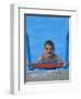 Portrait of 9 Year Old Boy in Swimming Pool, Kiamesha Lake, New York, USA-Paul Sutton-Framed Premium Photographic Print