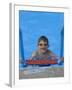 Portrait of 9 Year Old Boy in Swimming Pool, Kiamesha Lake, New York, USA-Paul Sutton-Framed Photographic Print